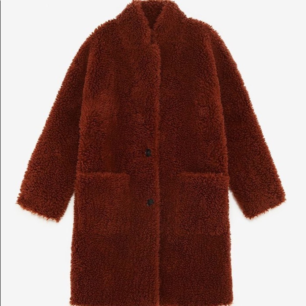Zara Teddy Faux Fur Coat